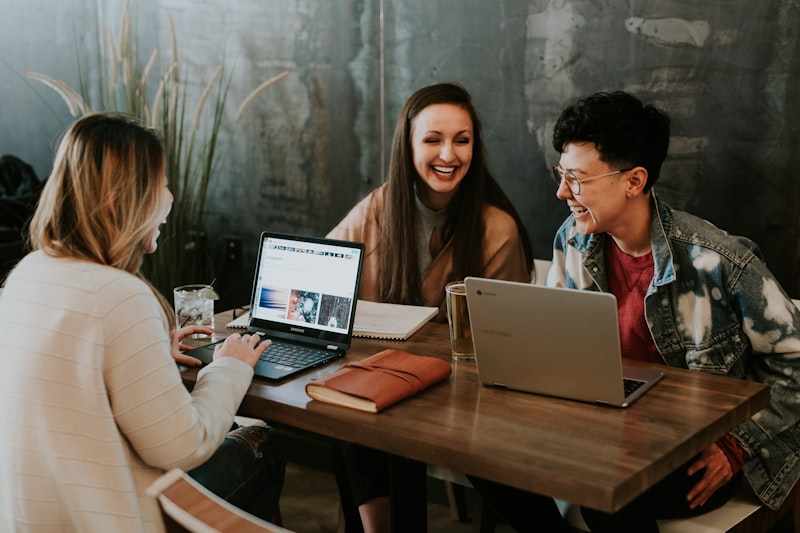 Consulting team collaborating around a table